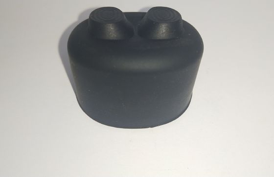 Luva de borracha cilíndrica 1*25mm do punho das peças pretas da borracha de silicone